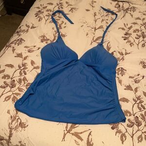 Bright Blue Halter Tankini Top